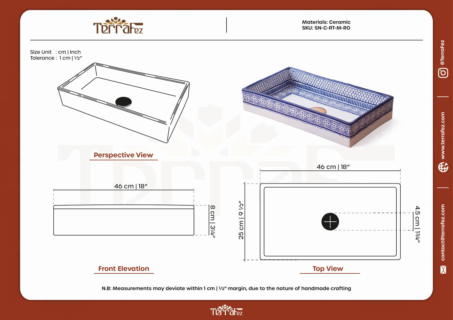 Rectangular Heritage - Indigo
