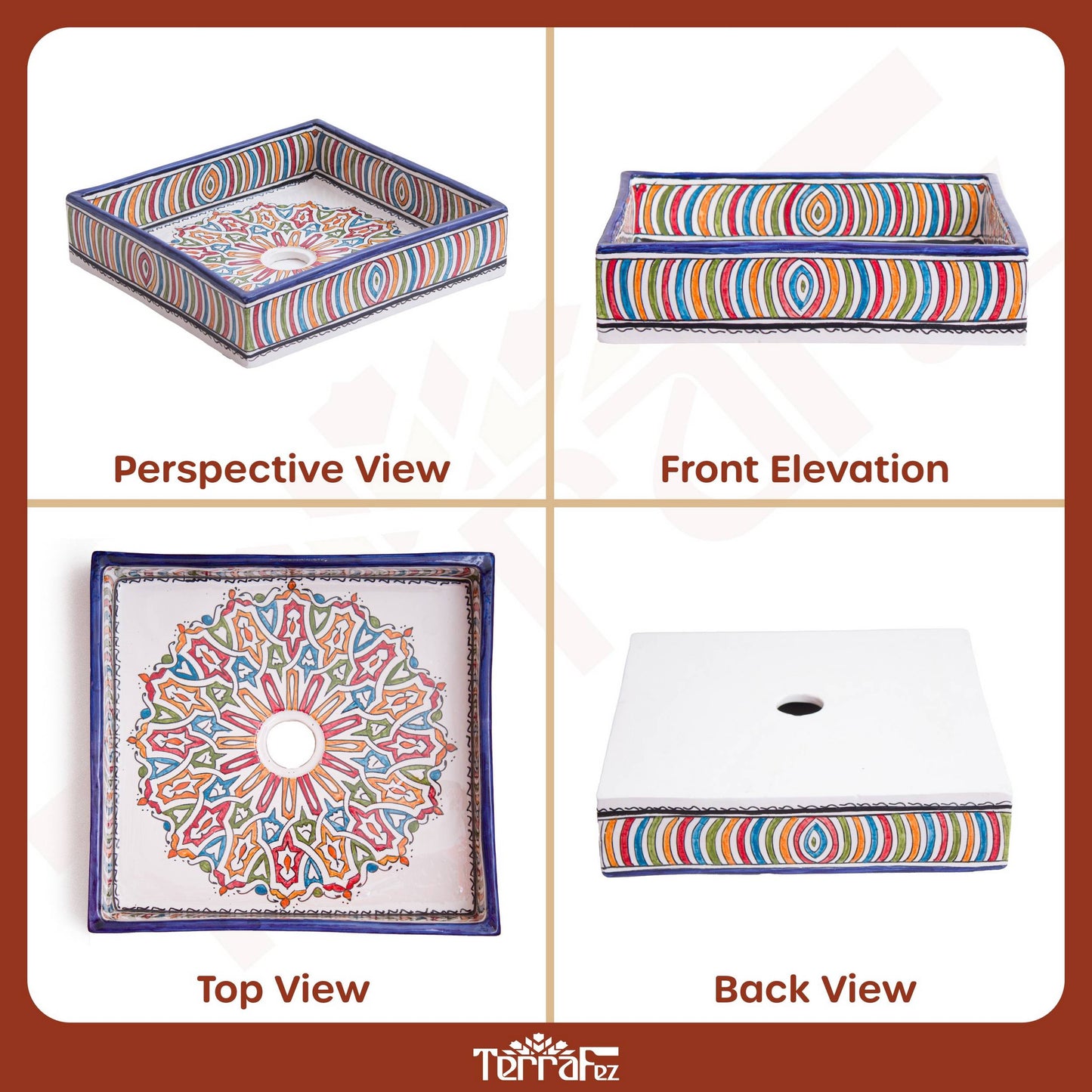 Square Rainbow Rings - Multicolor