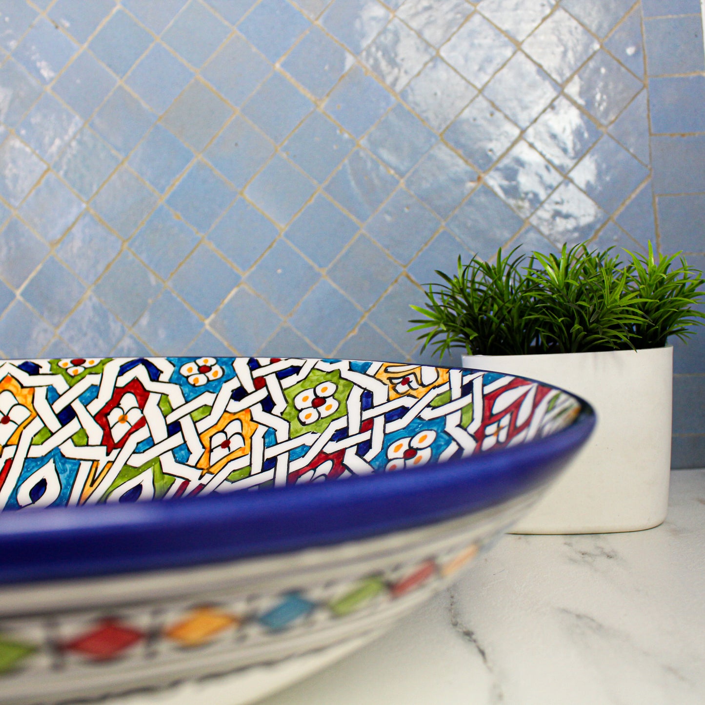 Oval Ceramic Bathroom sink - Turtle Style shape