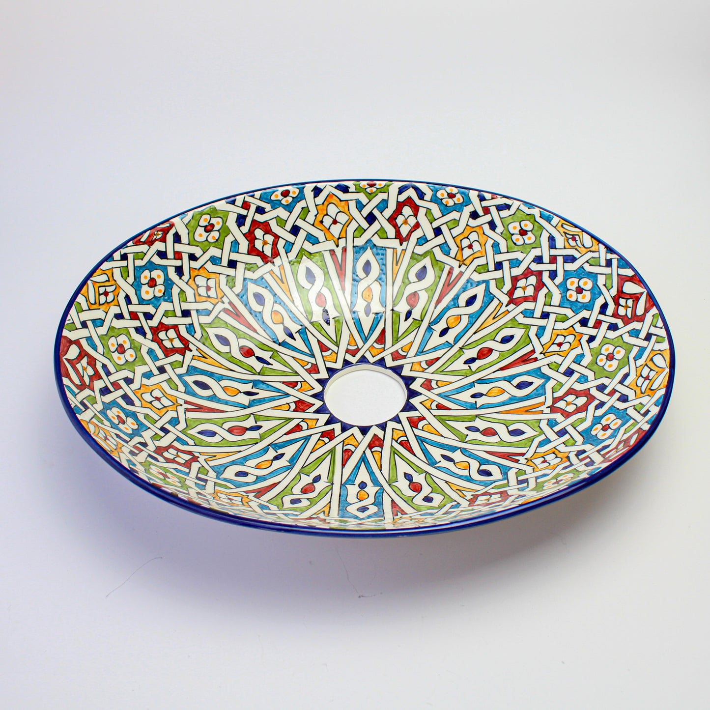Oval Ceramic Bathroom sink - Turtle Style shape