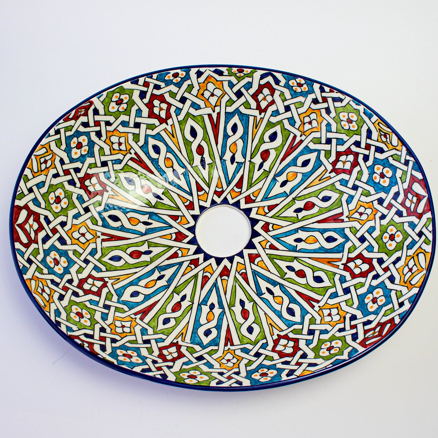 Oval Ceramic Bathroom sink - Turtle Style shape