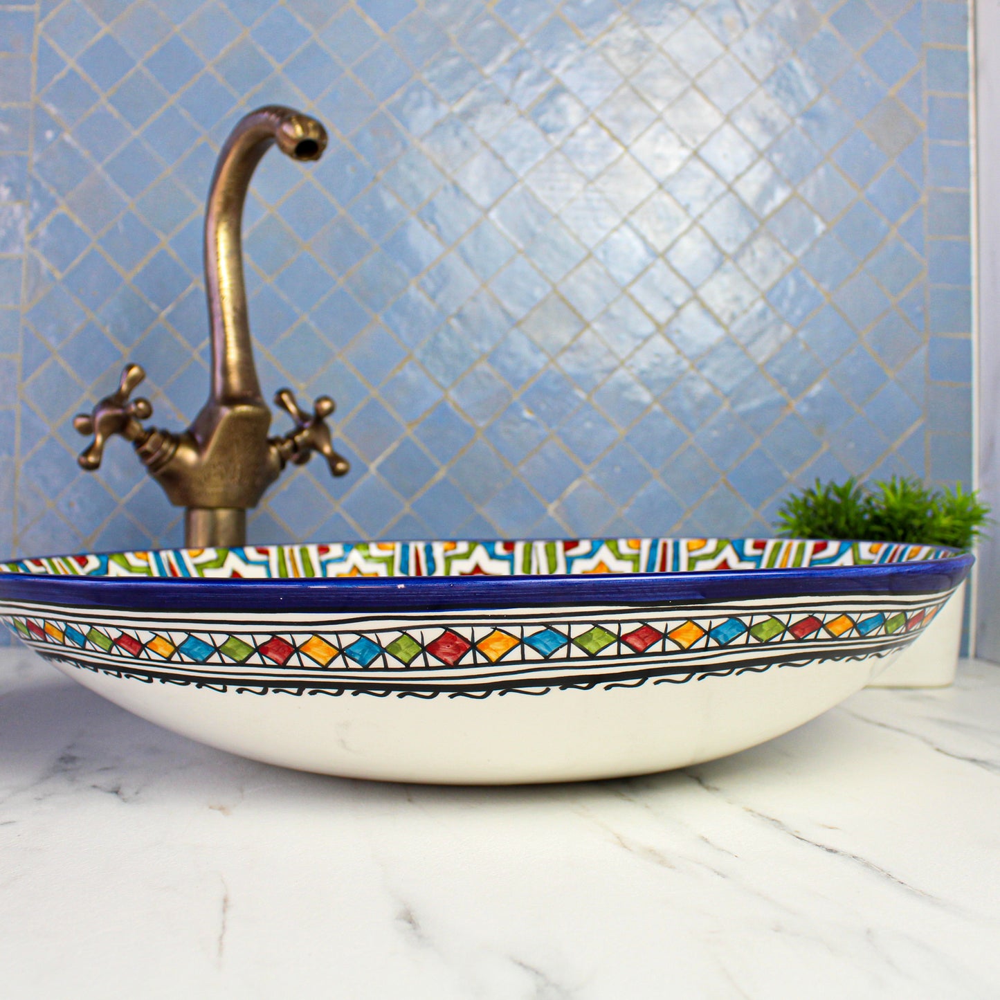 Oval Ceramic Vessel Sink - Turtle Style shape