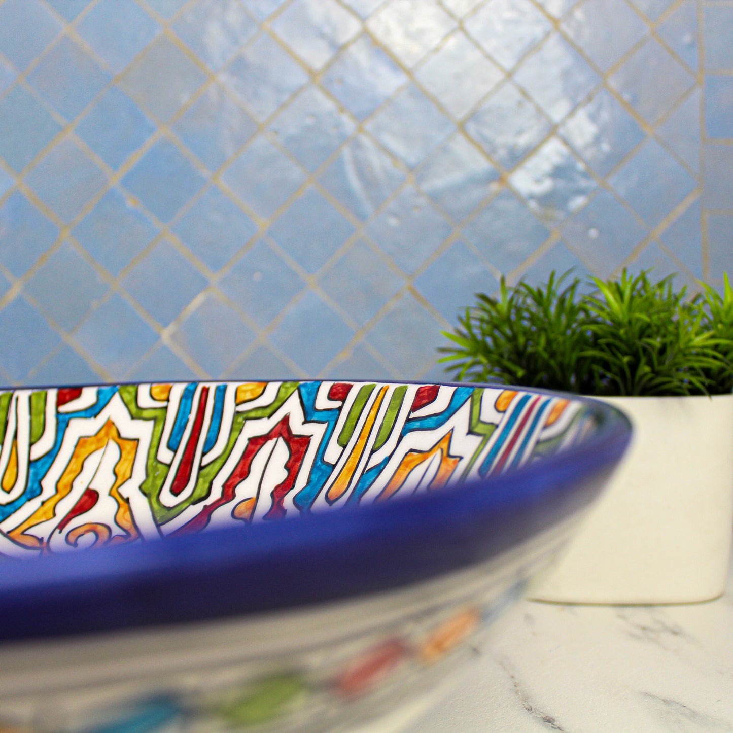Oval Ceramic Vessel Sink - Turtle Style shape