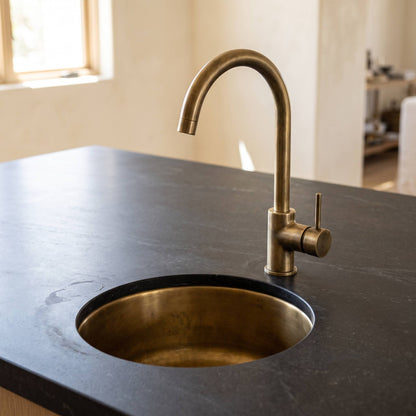 Unlacquered Brass Mixer Faucet