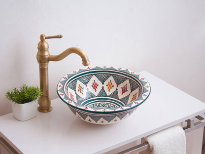 Asfi Weave - Teal Diamond