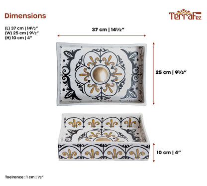 Mini Rectangular - Bronze Scallop