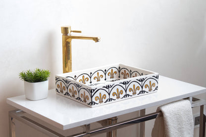 Mini Rectangular - Bronze Scallop