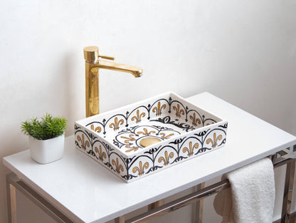 Mini Rectangular - Bronze Scallop