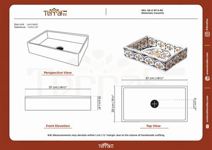 Mini Rectangular - Bronze Scallop