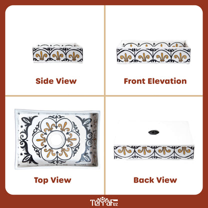 Mini Rectangular - Bronze Scallop