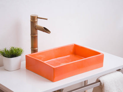 Mini Rectangular - Coral Glaze