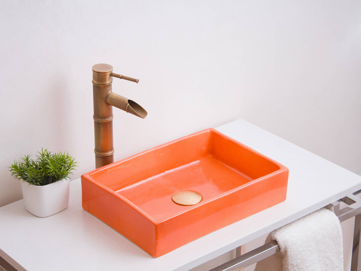 Mini Rectangular - Coral Glaze