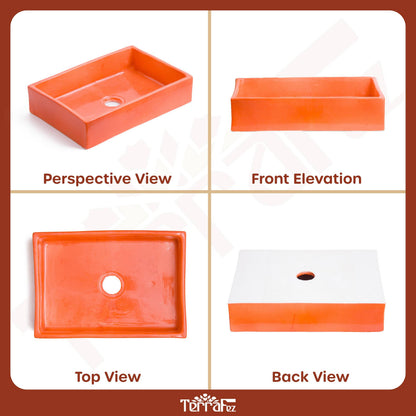 Mini Rectangular - Coral Glaze