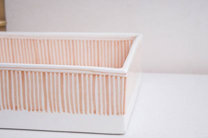 Mini Rectangular - Coral Stripes
