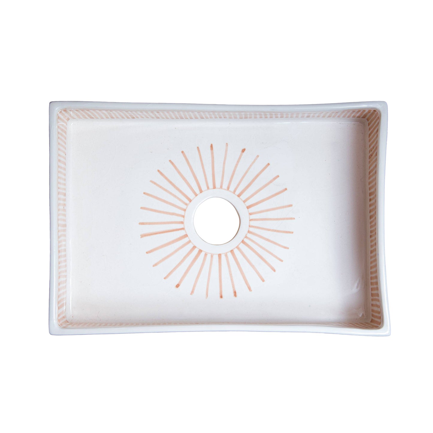 Mini Rectangular - Coral Stripes