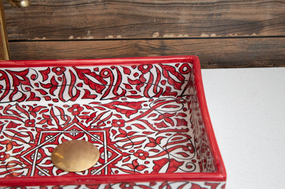 Mini Rectangular Arabeska - Crimson