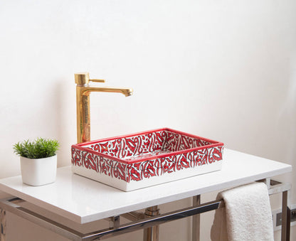 Mini Rectangular Arabeska - Crimson