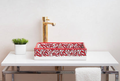 Mini Rectangular Arabeska - Crimson