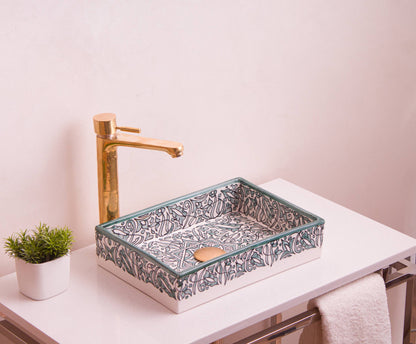 Mini Rectangular Arabeska - Green