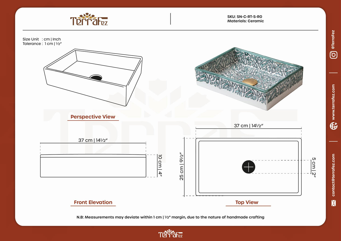 Mini Rectangular Arabeska - Green
