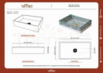 Mini Rectangular Arabeska - Green