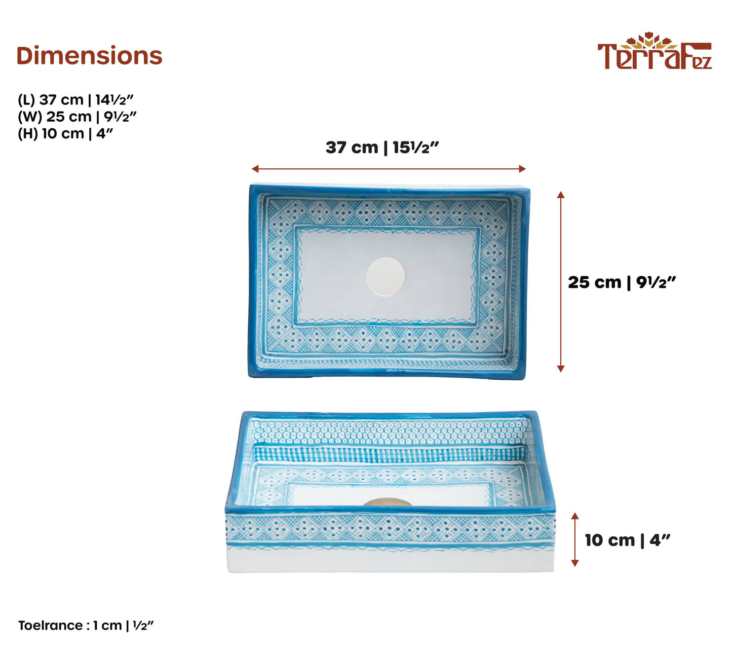 Mini Rectangular Heritage - Azure