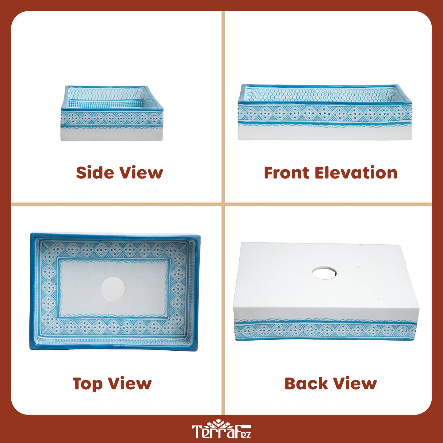 Mini Rectangular Heritage - Azure