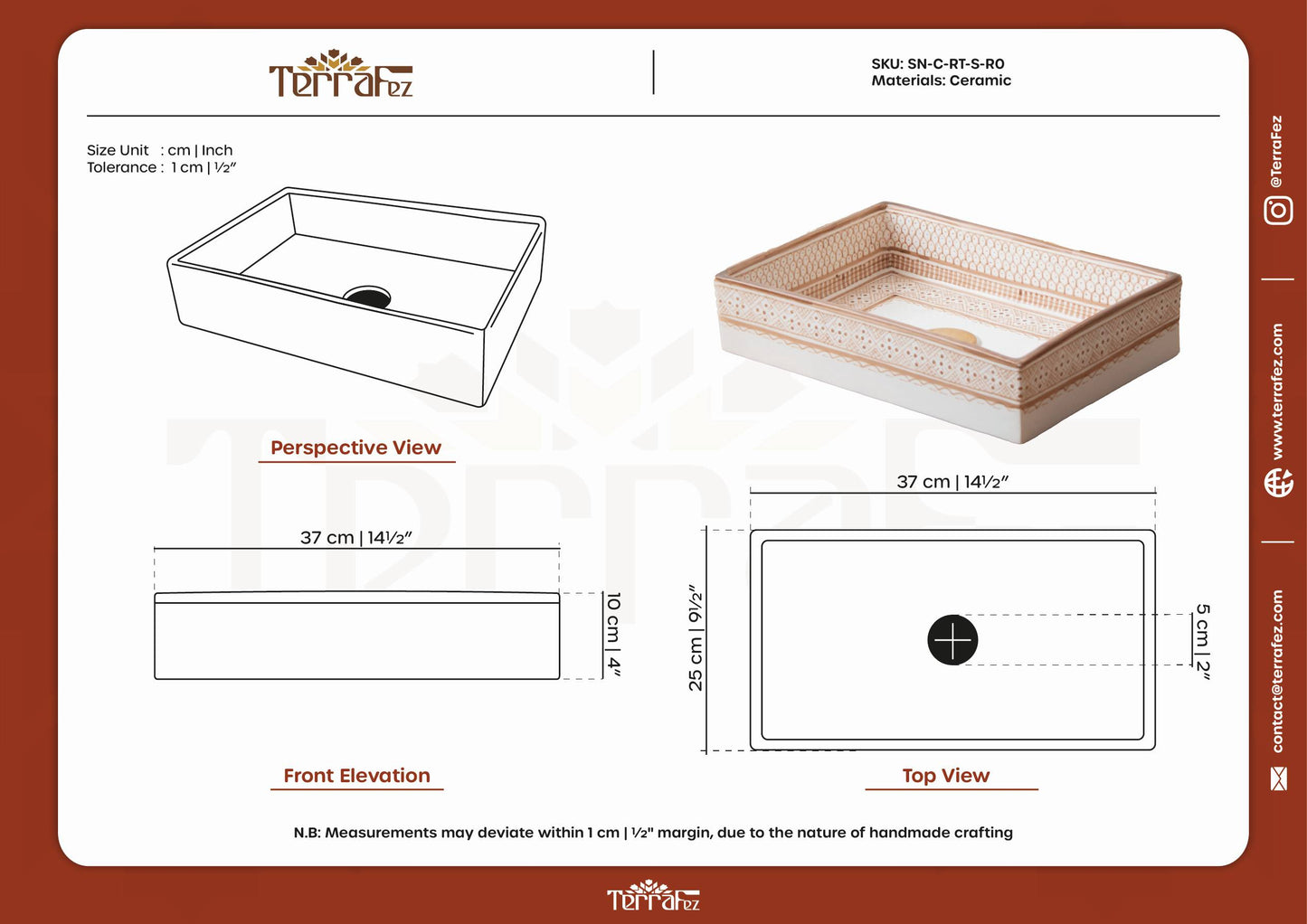 Mini Rectangular Heritage - Blush