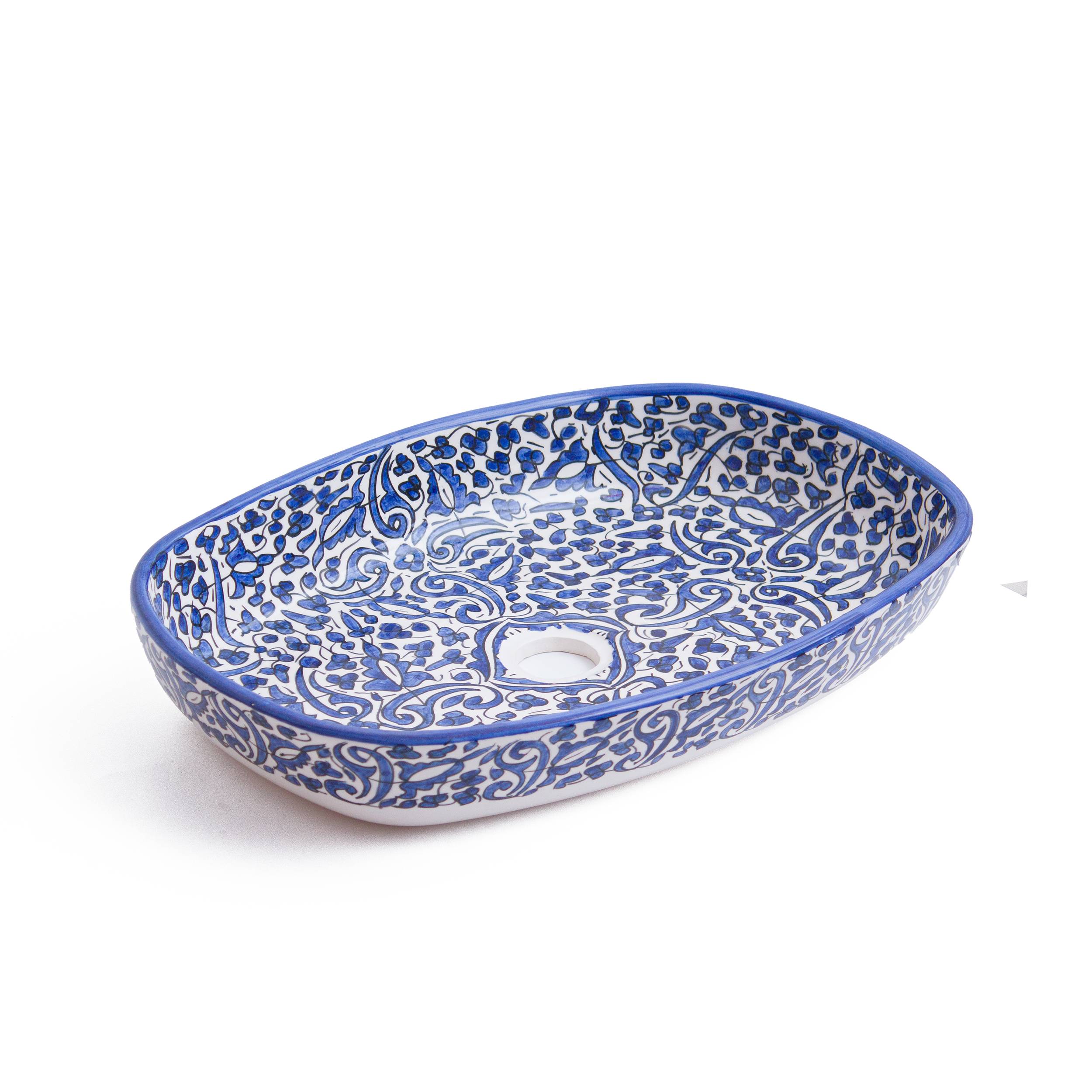 Oval Arabeska- Indigo | TerraFez Australia