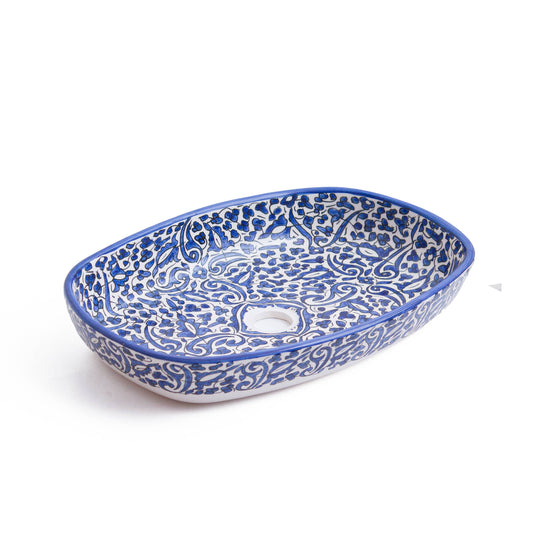 Oval Arabeska - Indigo