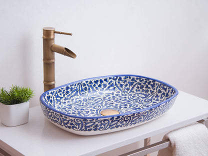 Oval Arabeska - Indigo