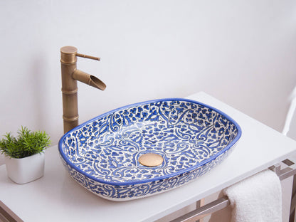 Oval Arabeska - Indigo