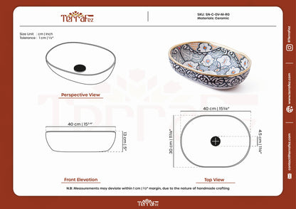 Oval Fes Codex - Charcoal