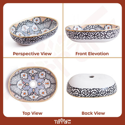 Oval Fes Codex - Charcoal