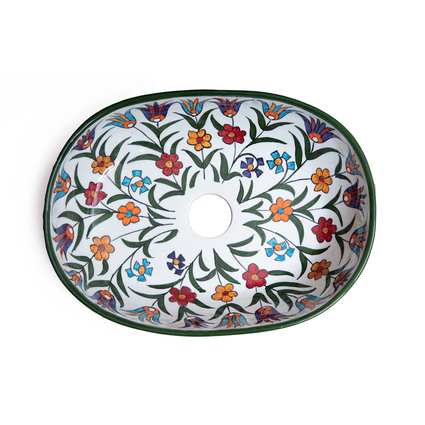 Oval Floral Chevron - Multicolor