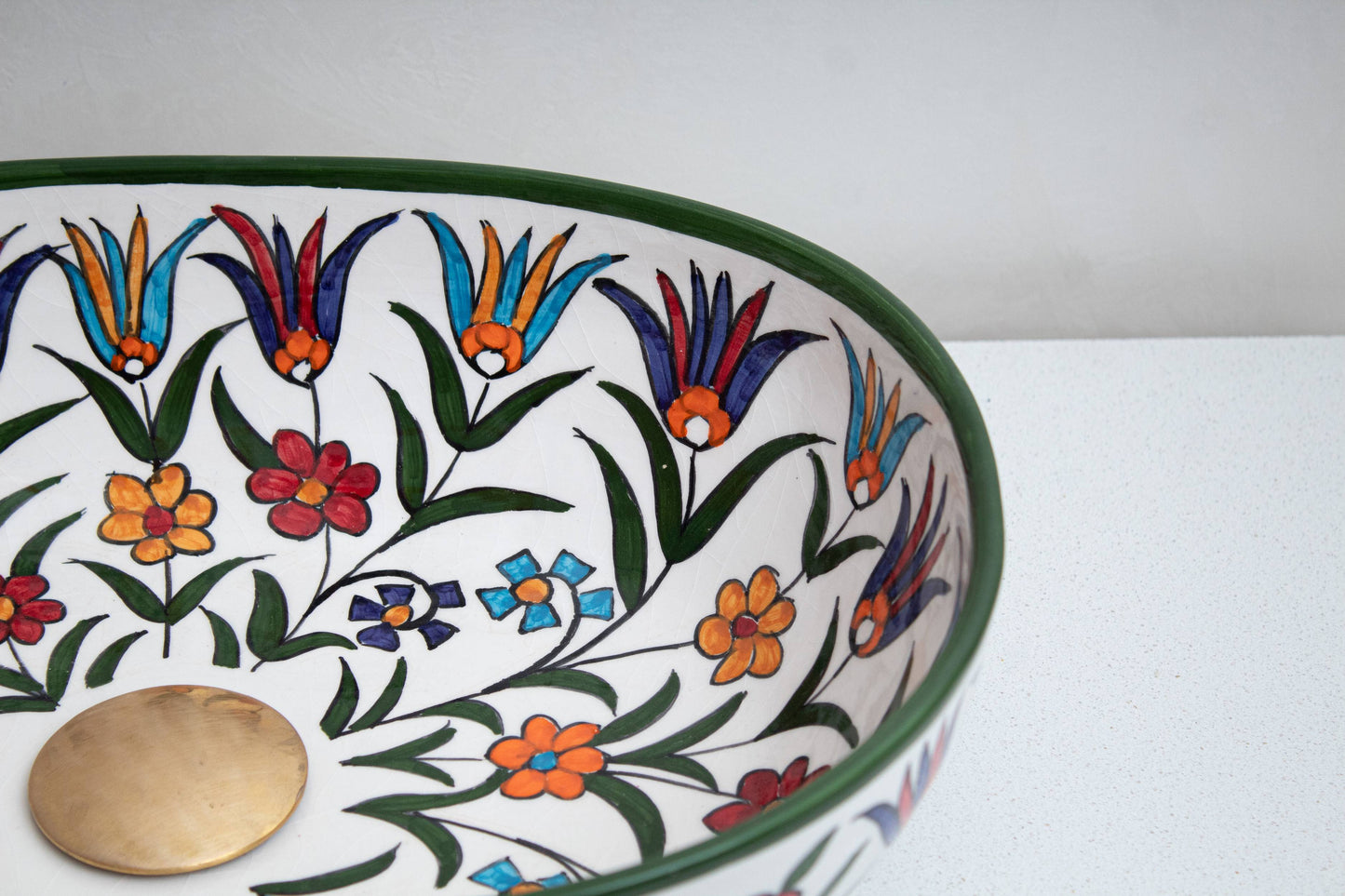 Oval Floral Chevron - Multicolor