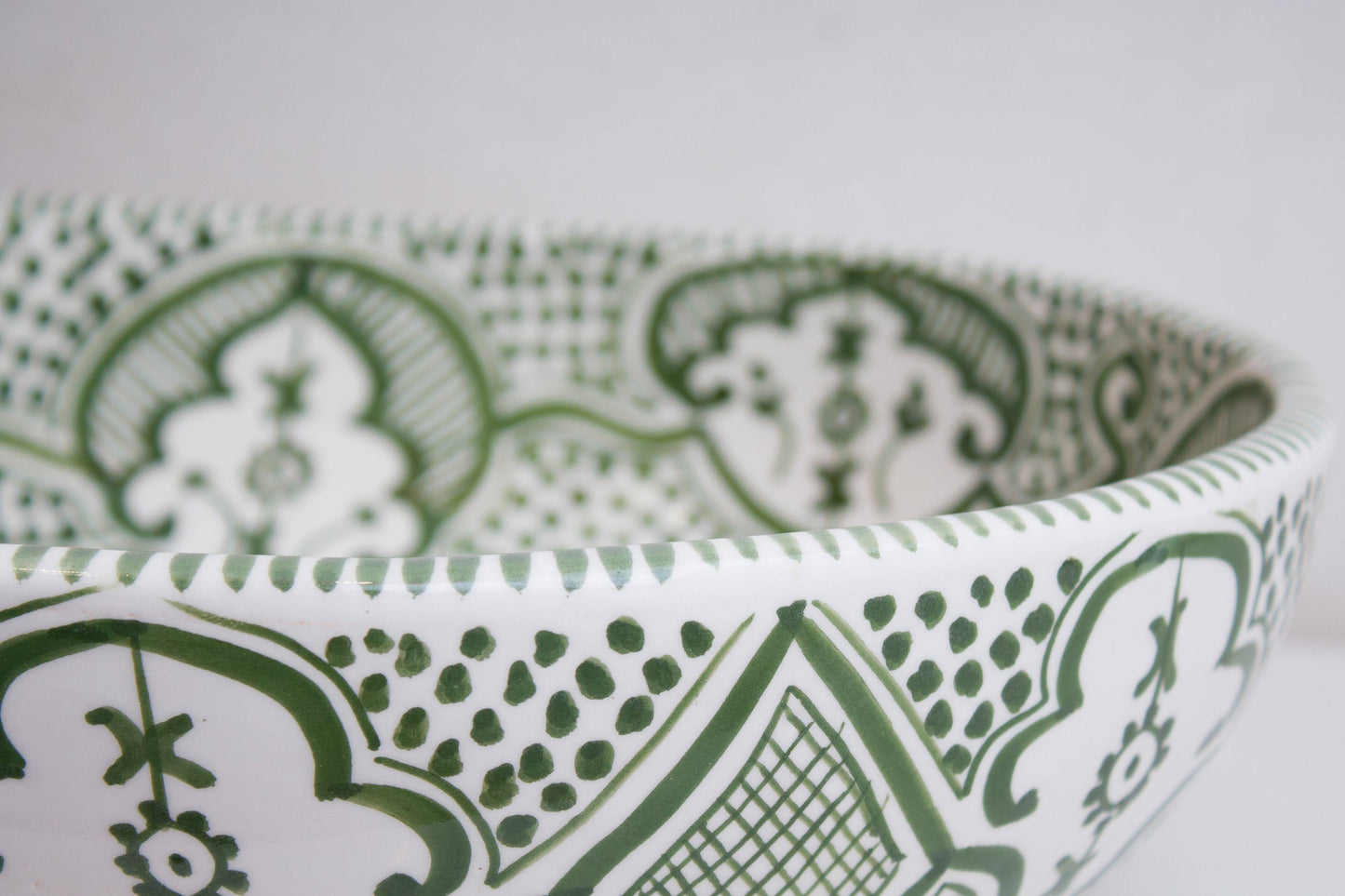 Oval Floral Lattice - Sage