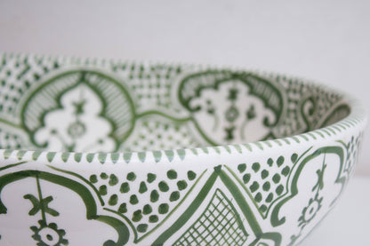 Oval Floral Lattice - Sage