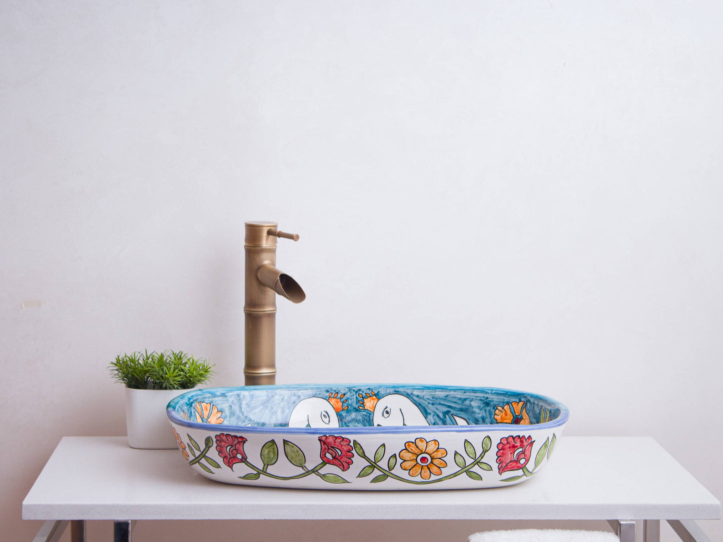 Oval Swan Lake - Azure