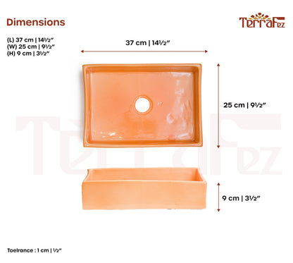 Mini Rectangular - Peach Glaze