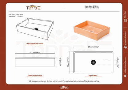 Mini Rectangular - Peach Glaze