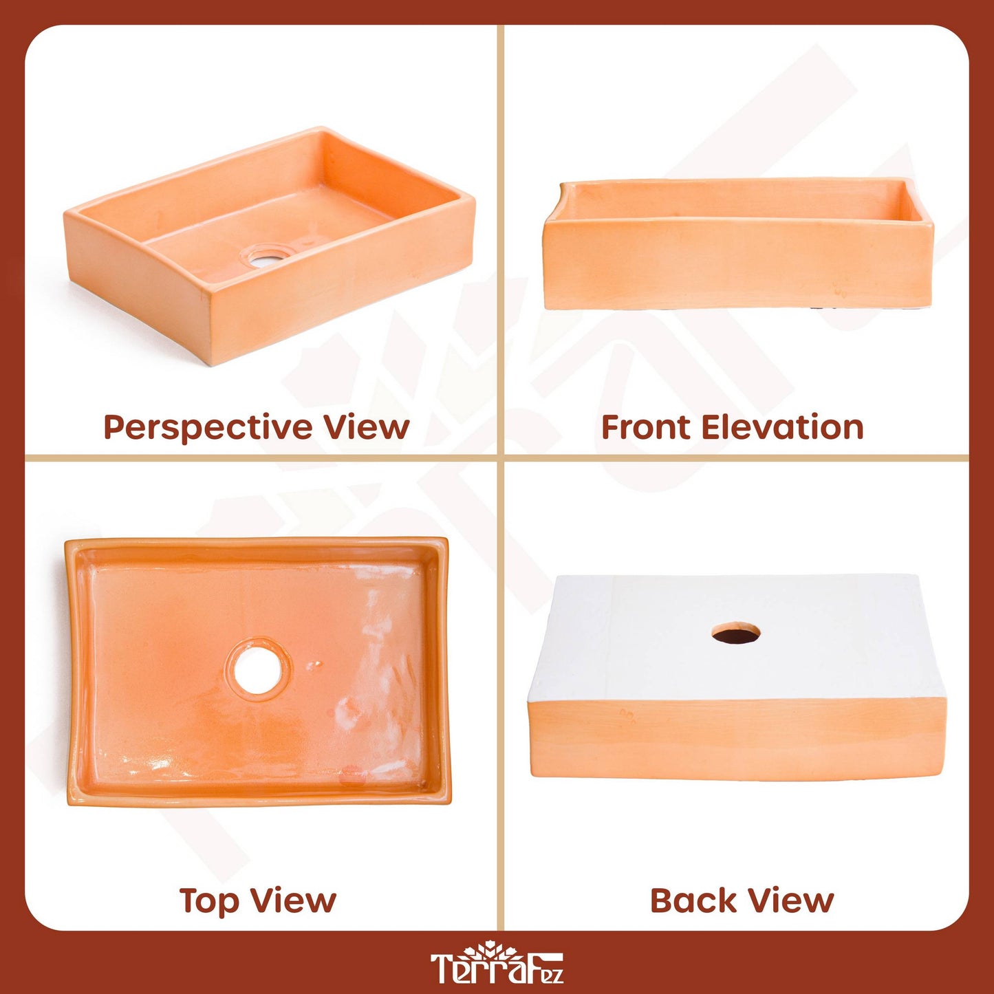 Mini Rectangular - Peach Glaze