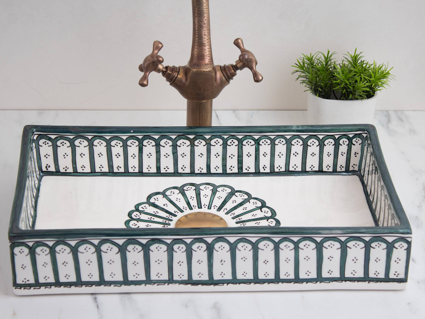 Rectangular Alhambra - Green