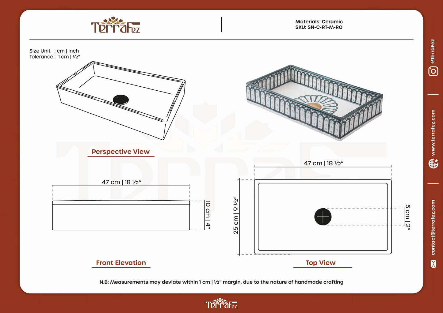Rectangular Alhambra - Green