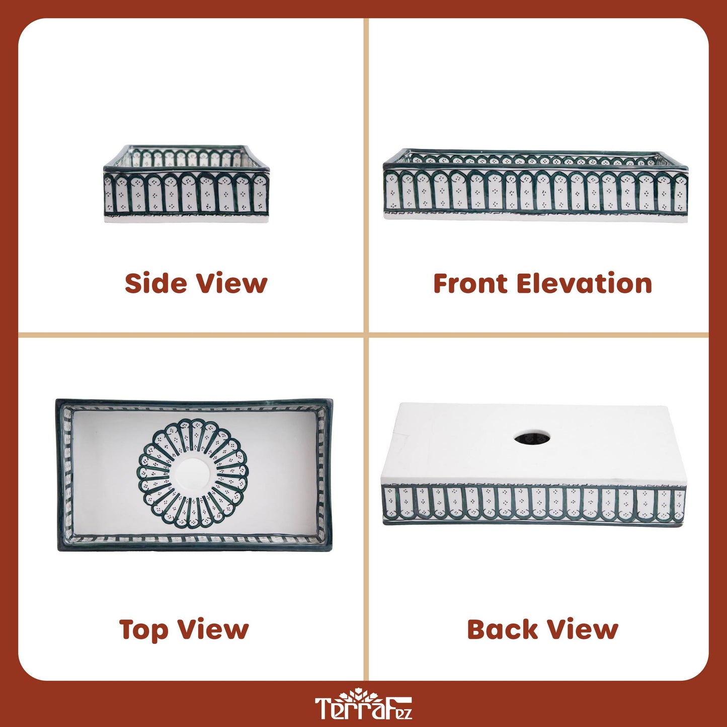 Rectangular Alhambra - Green