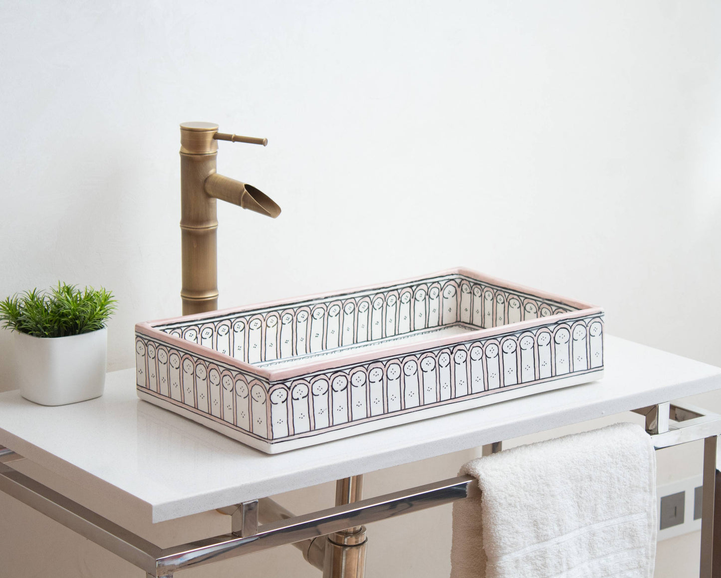 Rectangular Alhambra - Rose