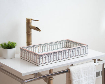 Rectangular Alhambra - Rose