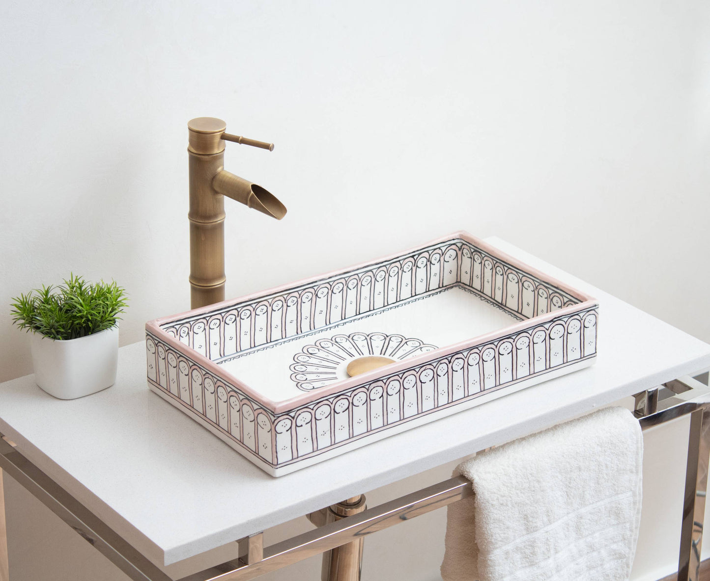 Rectangular Alhambra - Rose