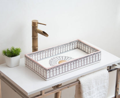 Rectangular Alhambra - Rose