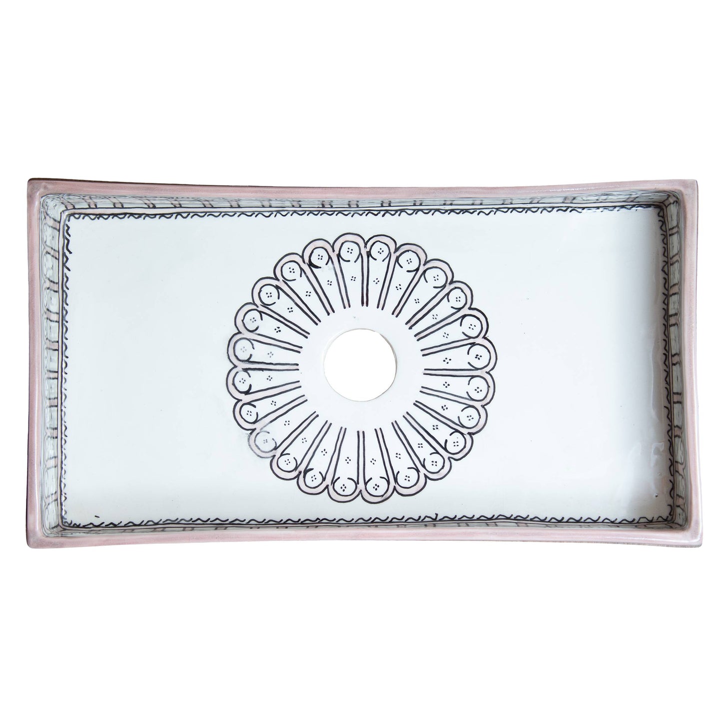 Rectangular Alhambra - Rose